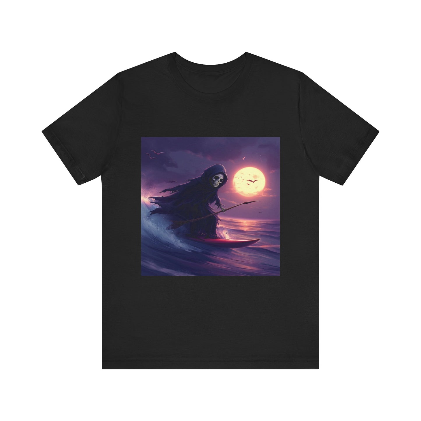 Surfing Grim Reaper Unisex Jersey Short Sleeve Tee