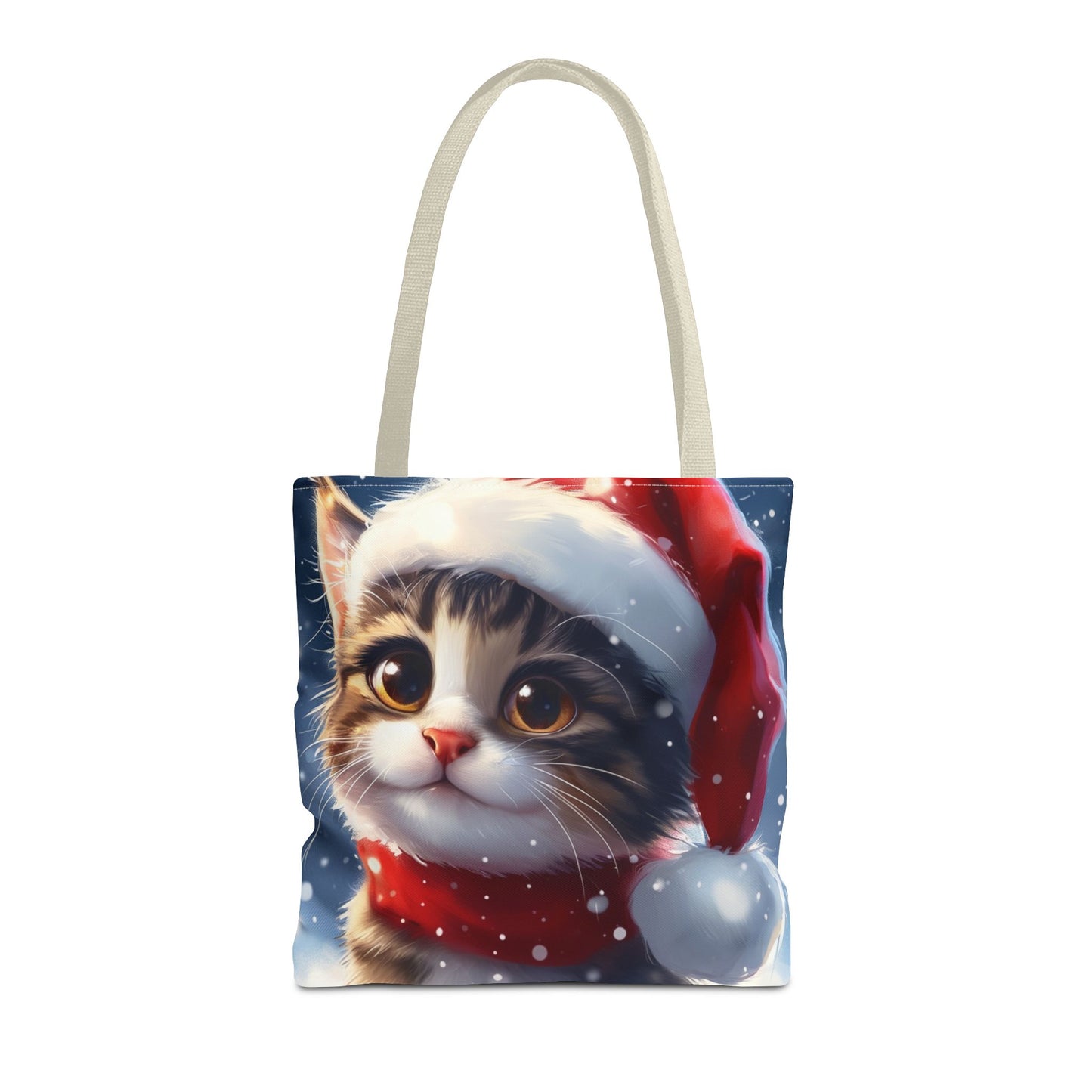 Cute Holiday Cat Tote Bag (AOP)