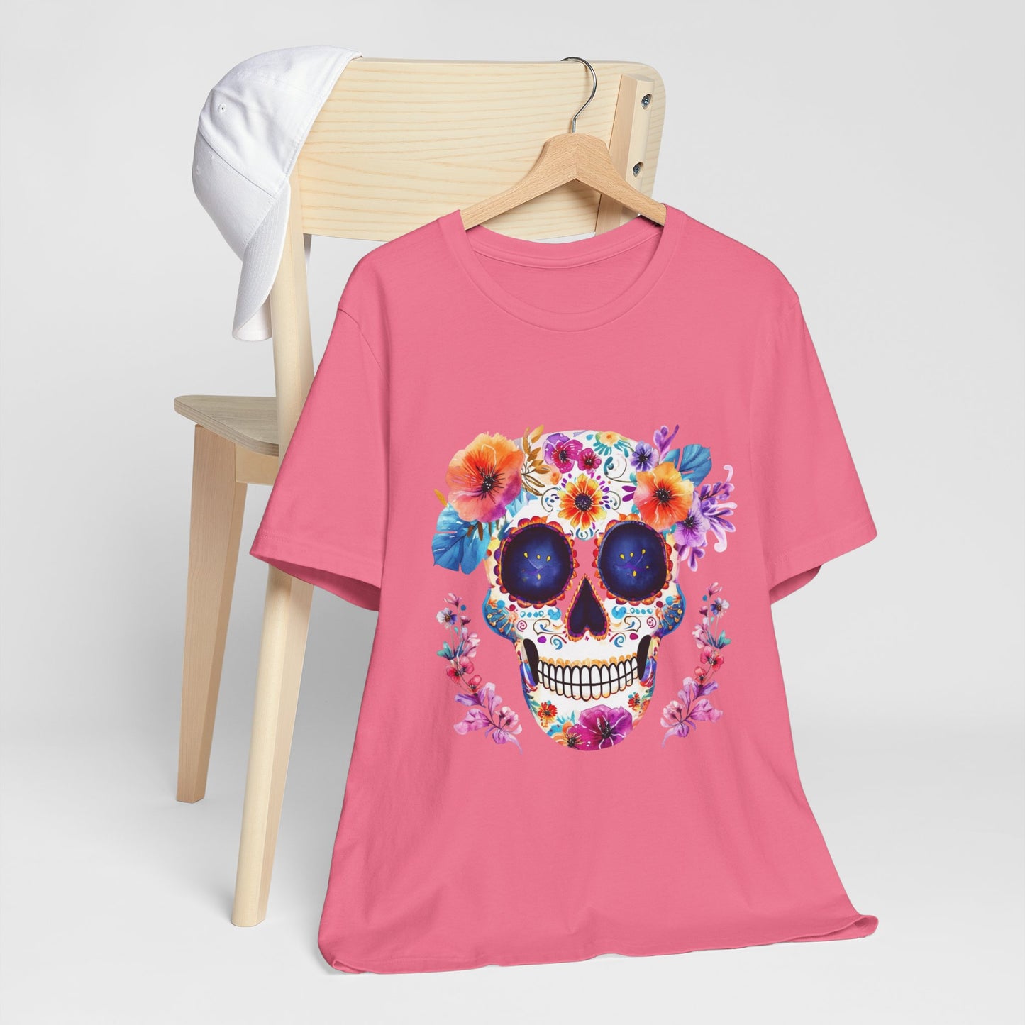 Day of the dead sugar skull Unisex Jersey Short Sleeve Tee