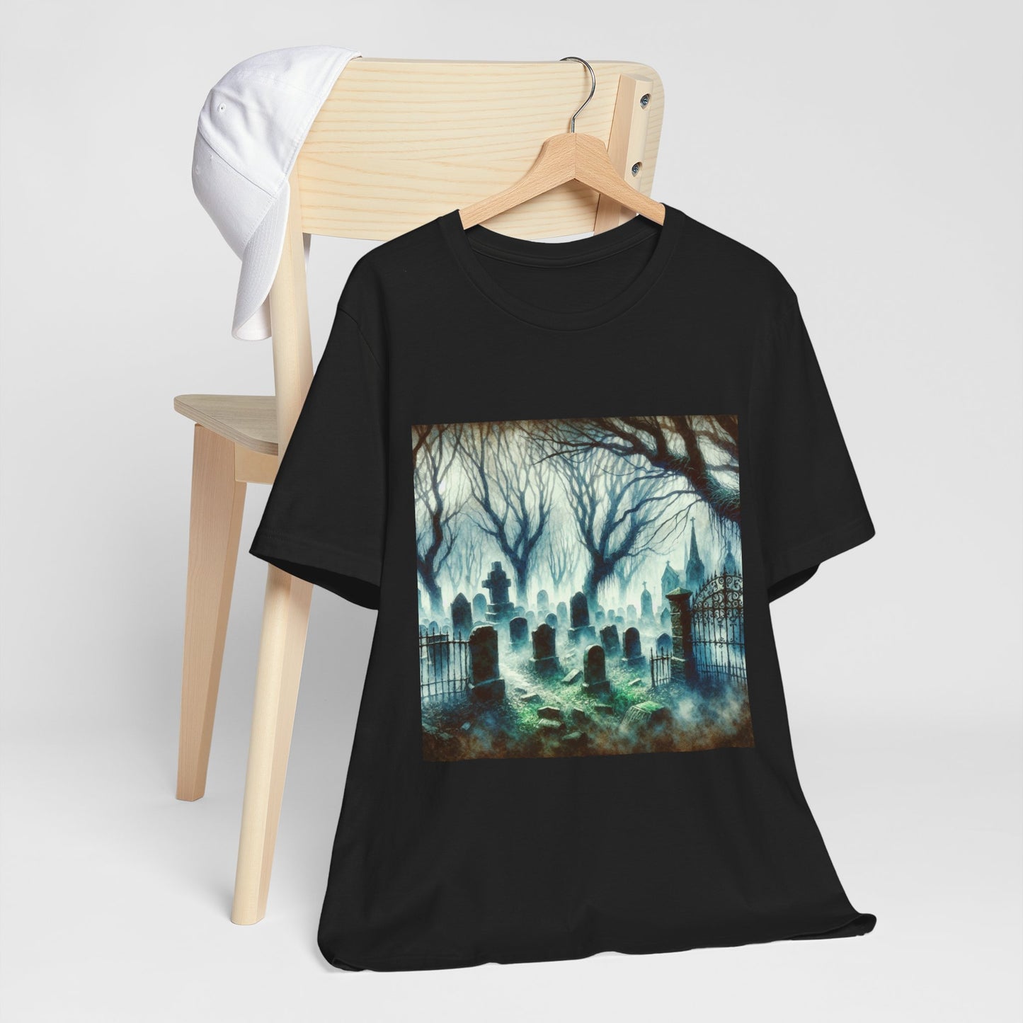 Haunted Cemetery Unisex Jersey Short Sleeve Tee