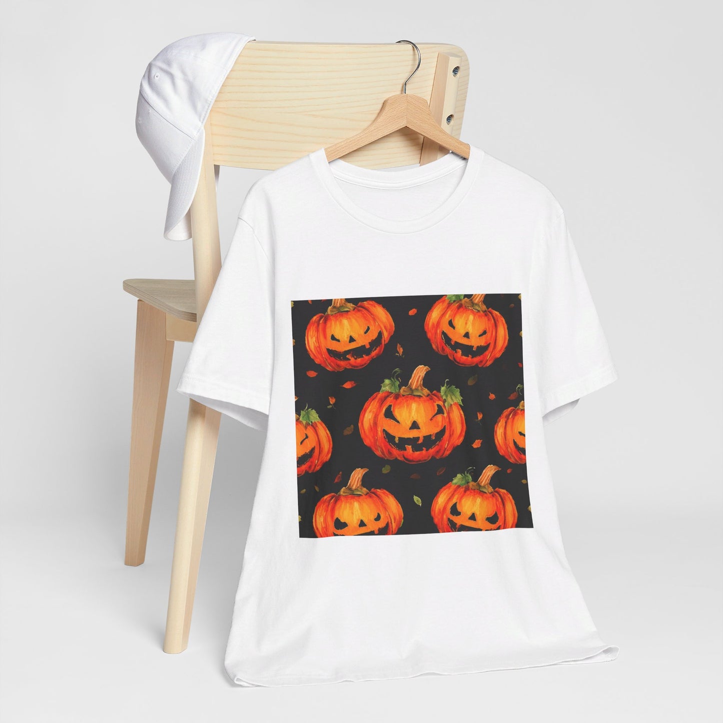 Happy Pumpkin Pattern Unisex Jersey Short Sleeve Tee