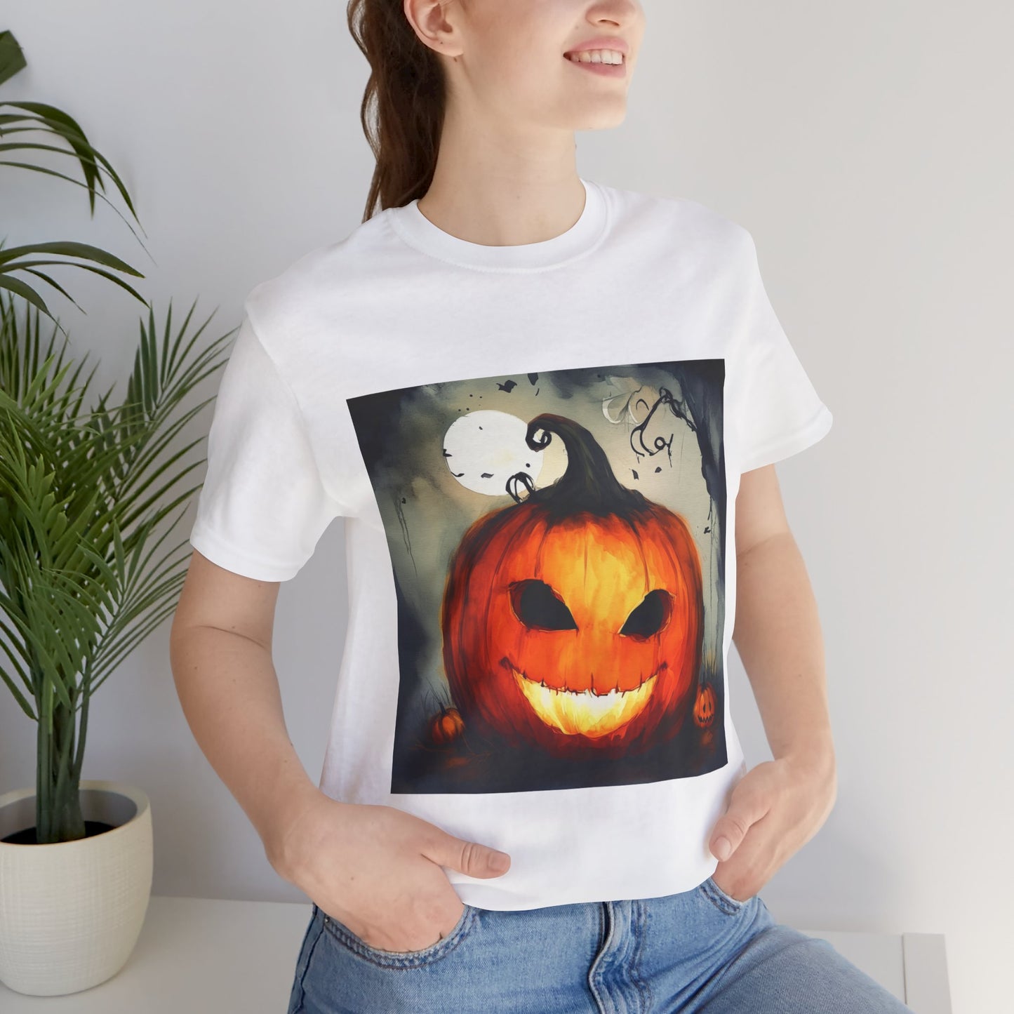 Spooky Jack o Lantern Unisex Jersey Short Sleeve Tee