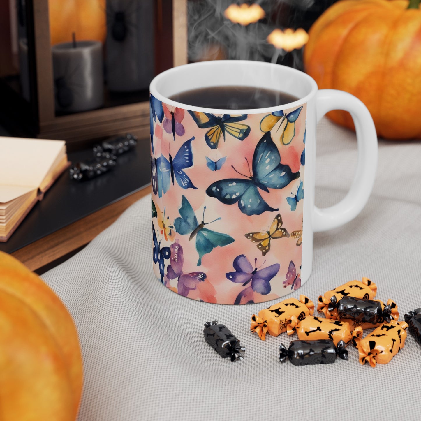 Fluttering Butterflies Ceramic Mug, 11oz