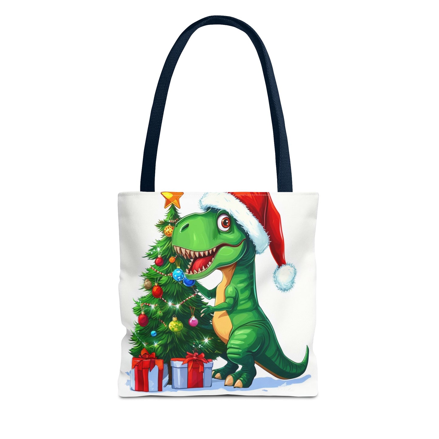 Holiday T-Rex Tote Bag (AOP)