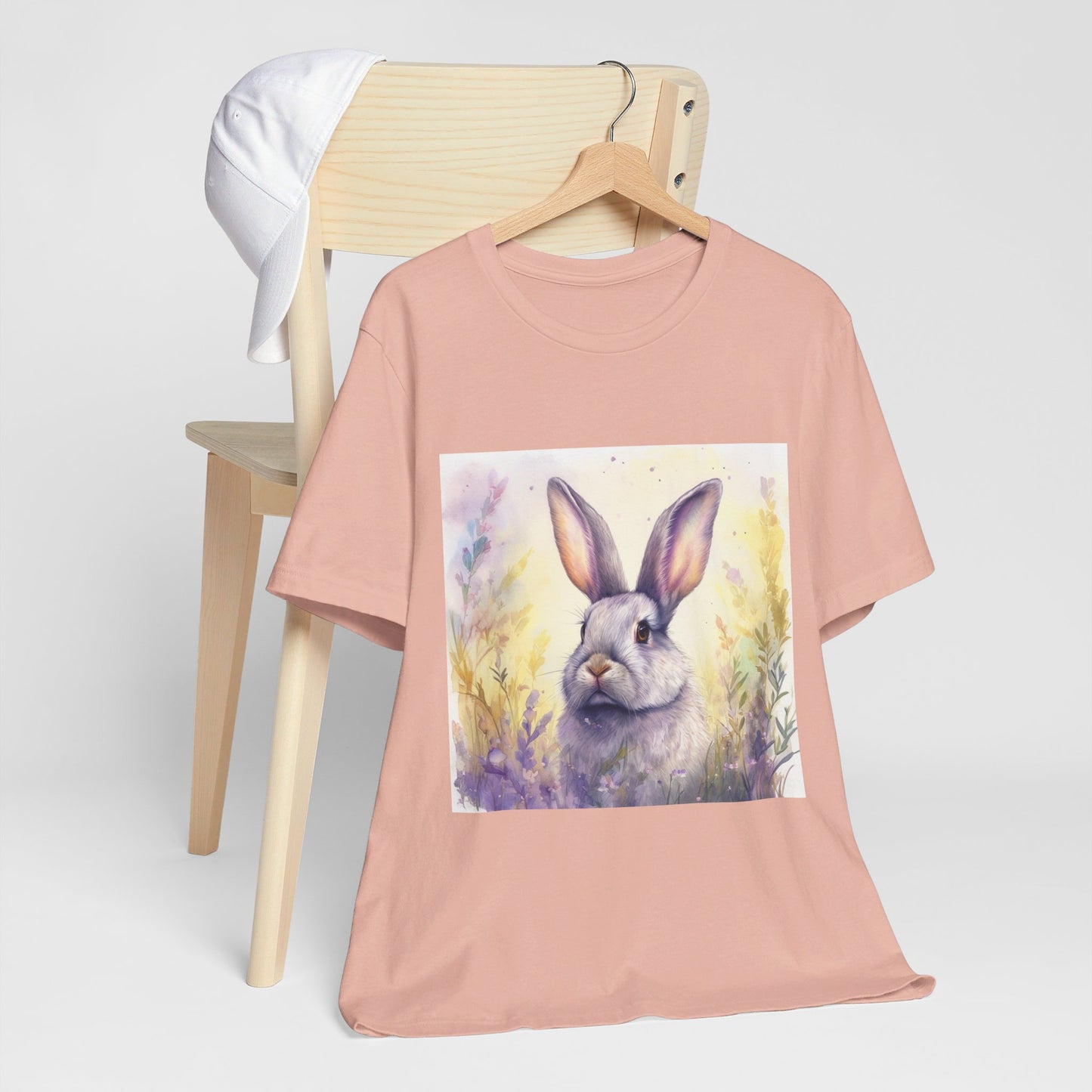 Realistic Cute Bunny Unisex Jersey Short Sleeve Tee