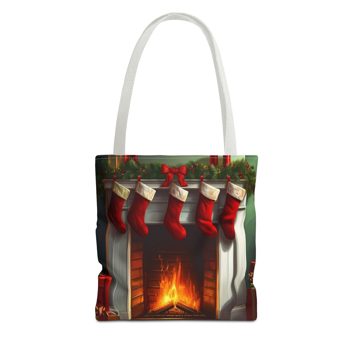 Stockings Over the Mantle Tote Bag (AOP)