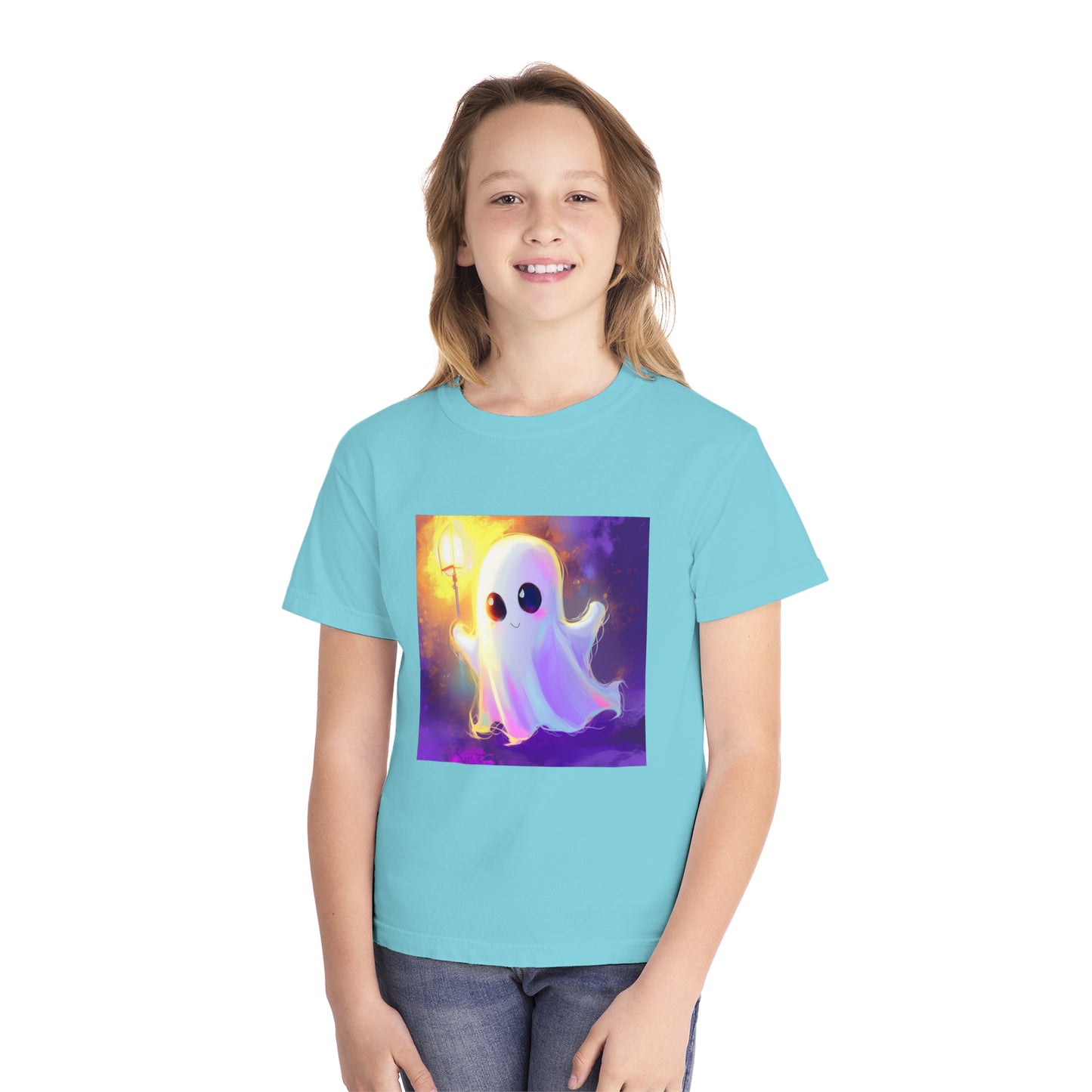 Cute Cartoon Ghost Youth Midweight Tee