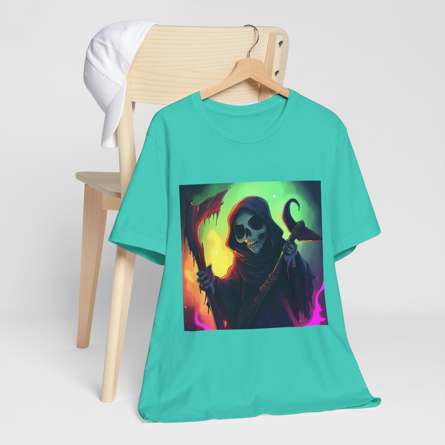 Colorful Grim Reaper Unisex Jersey Short Sleeve Tee