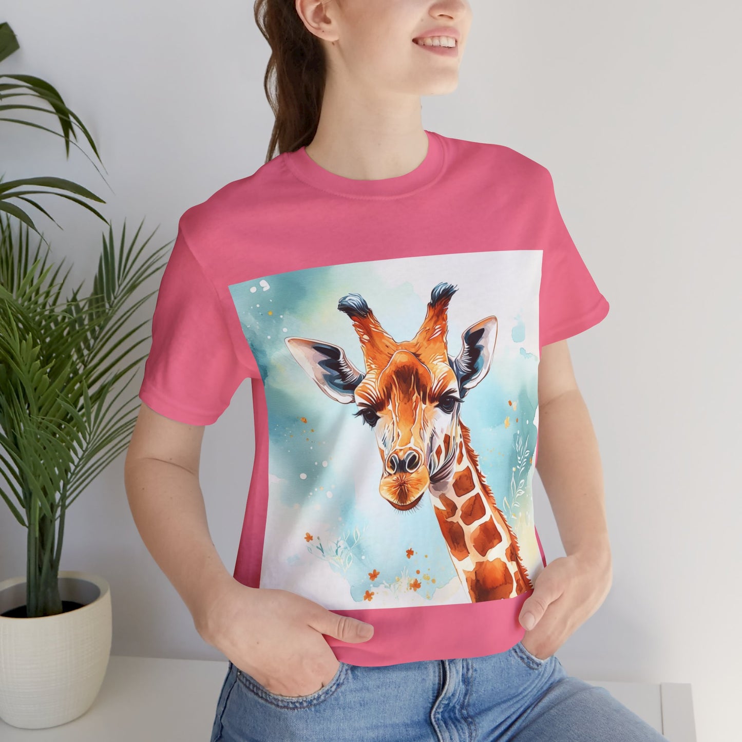 Cute Giraffe Unisex Jersey Short Sleeve Tee