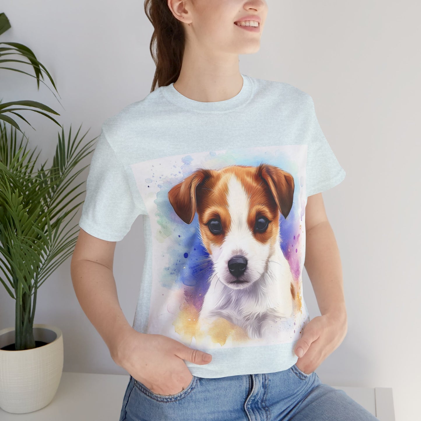 Cute Jack Russell Unisex Jersey Short Sleeve Tee