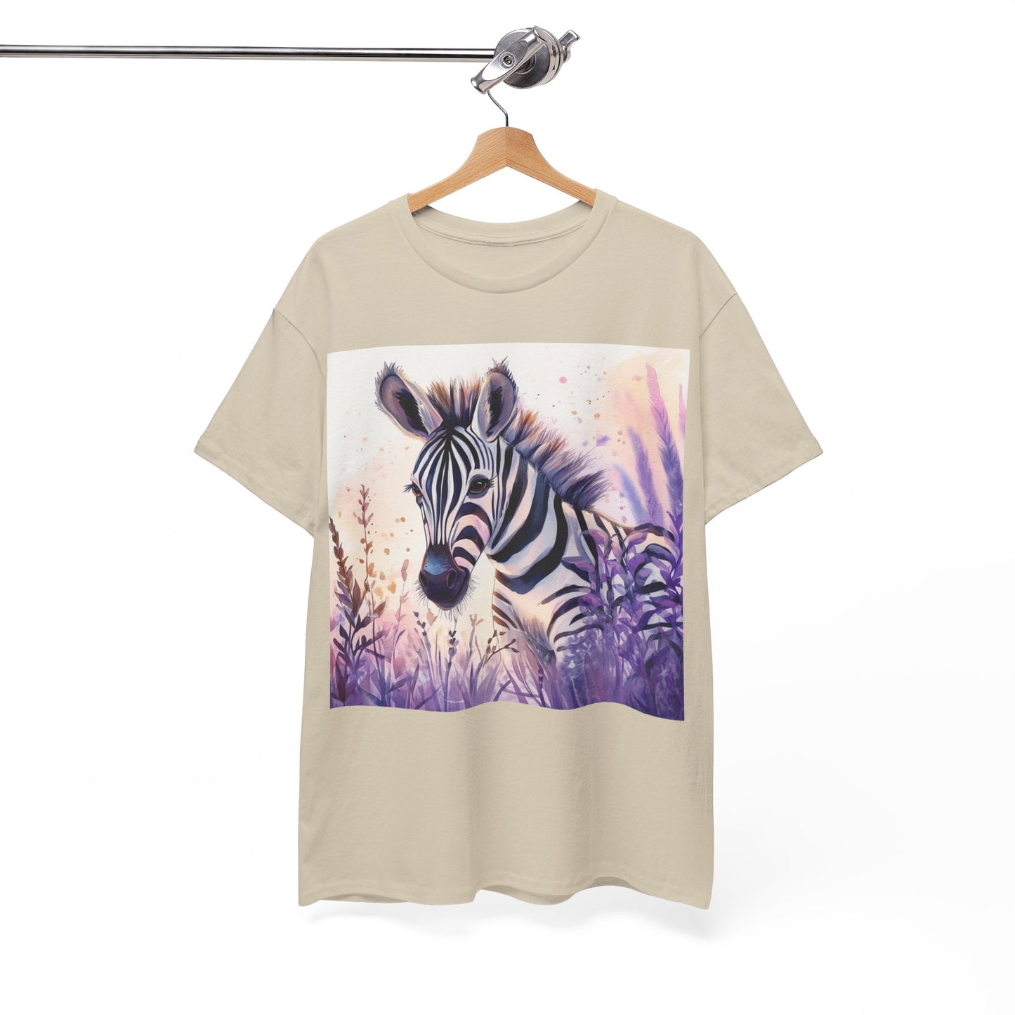 Cute Baby Zebra Unisex Heavy Cotton Tee