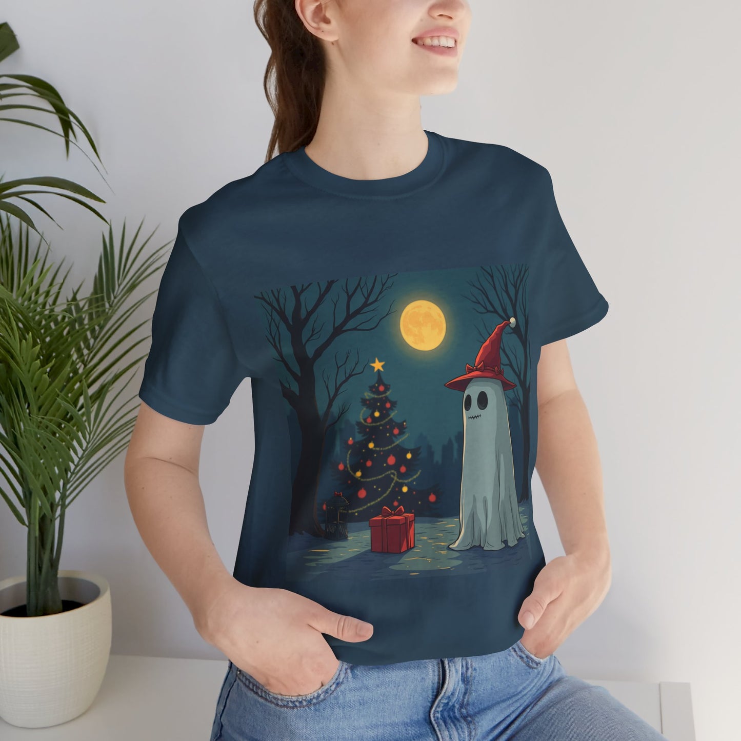 Comic Holiday Ghost Unisex Jersey Tee