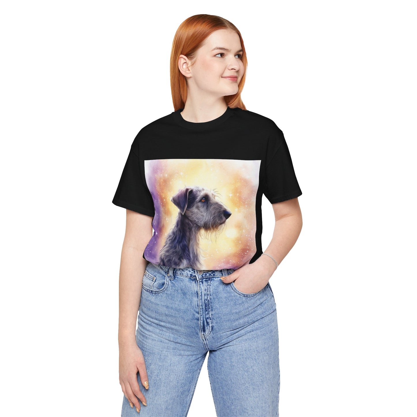 Watercolor Irish Wolf Hound Unisex Jersey Short Sleeve Tee