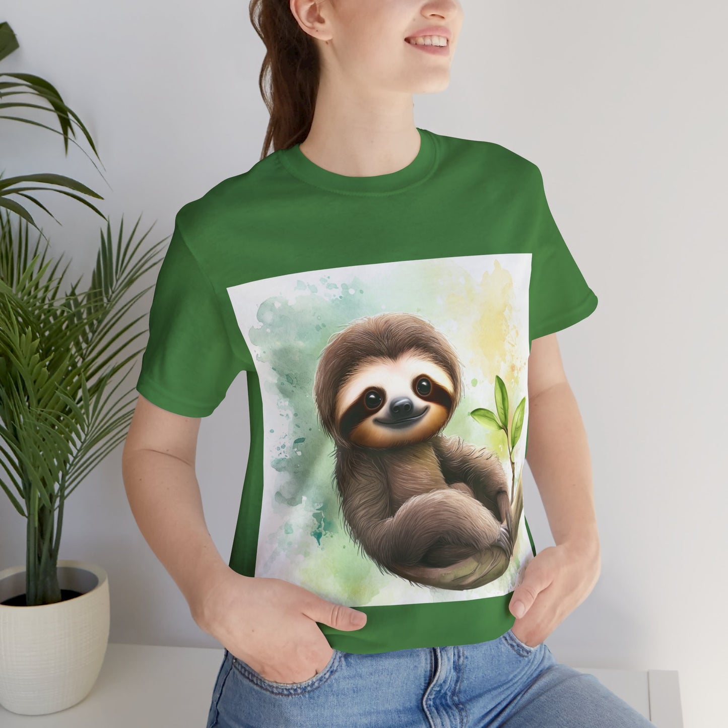 Cute Sloth Unisex Jersey Short Sleeve Tee