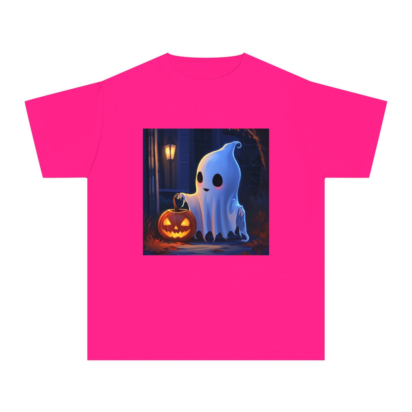 Cute Ghost Trick or Treating Youth Midweight Tee