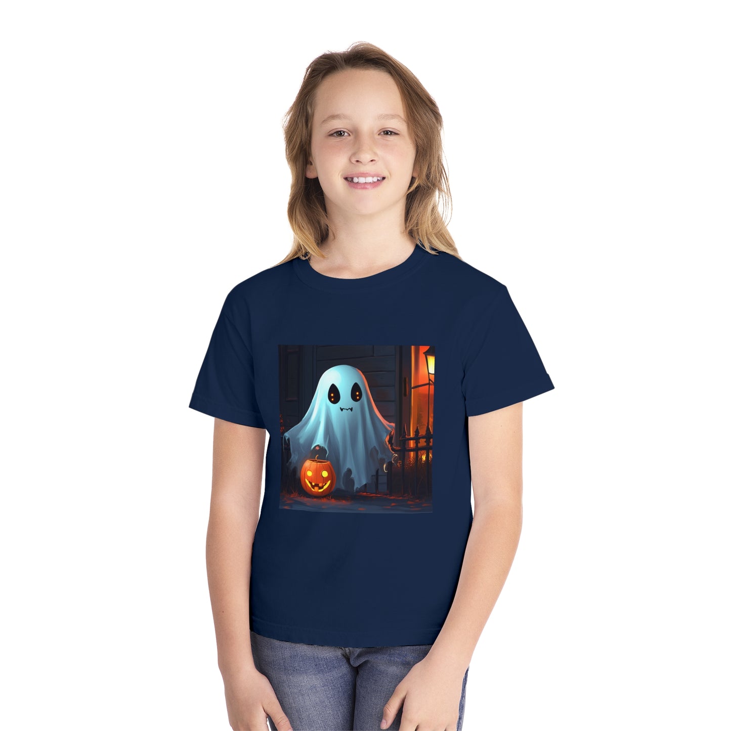 Ghost Trick or Treating Youth Midweight Tee