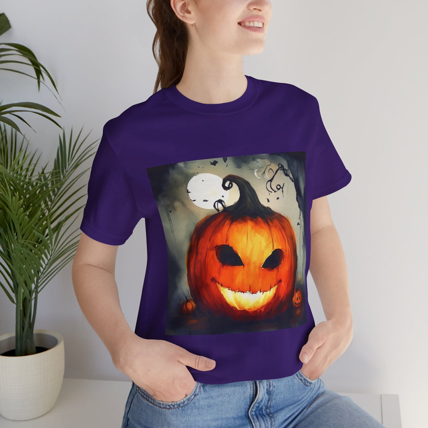 Spooky Jack o Lantern Unisex Jersey Short Sleeve Tee