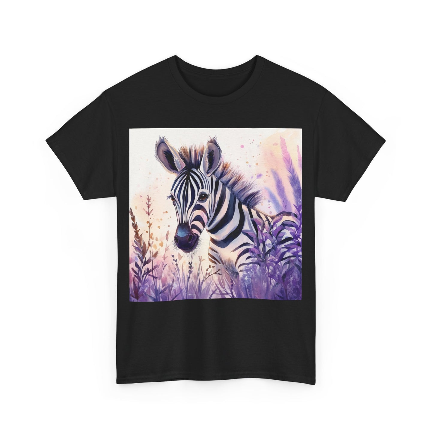 Cute Baby Zebra Unisex Heavy Cotton Tee