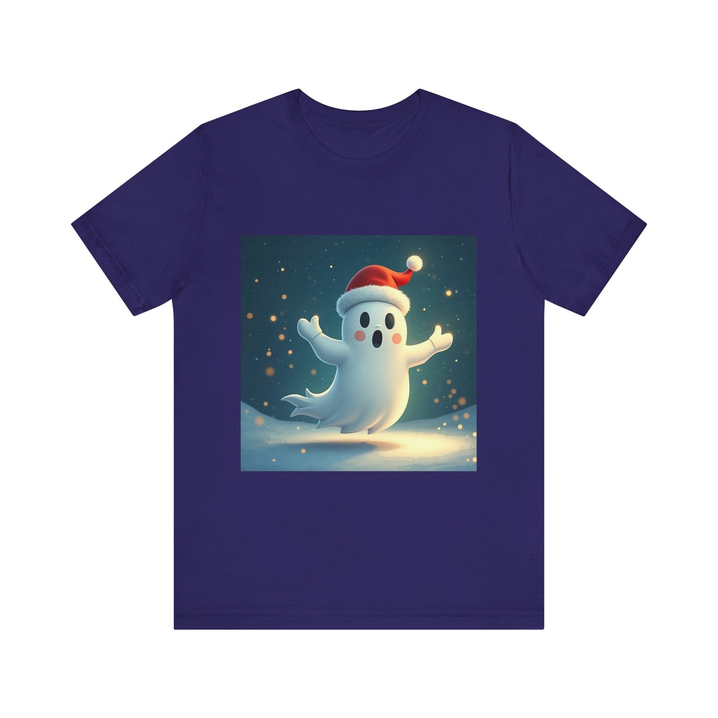 Cute Cartoon Ghost of Christmas Presents Unisex Jersey Tee