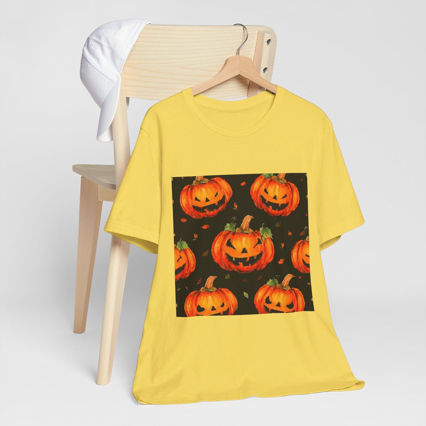 Happy Pumpkin Pattern Unisex Jersey Short Sleeve Tee