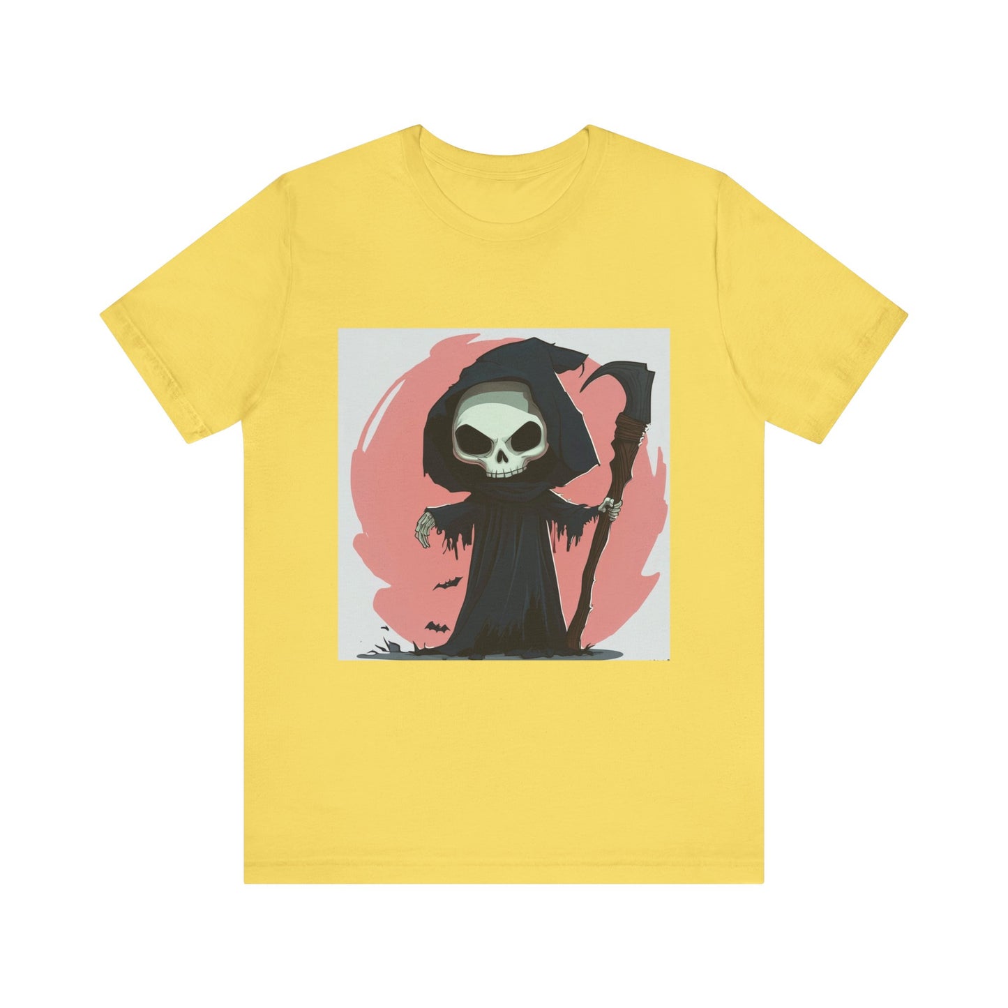 Cute Pink Grim Reaper Unisex Jersey Short Sleeve Tee