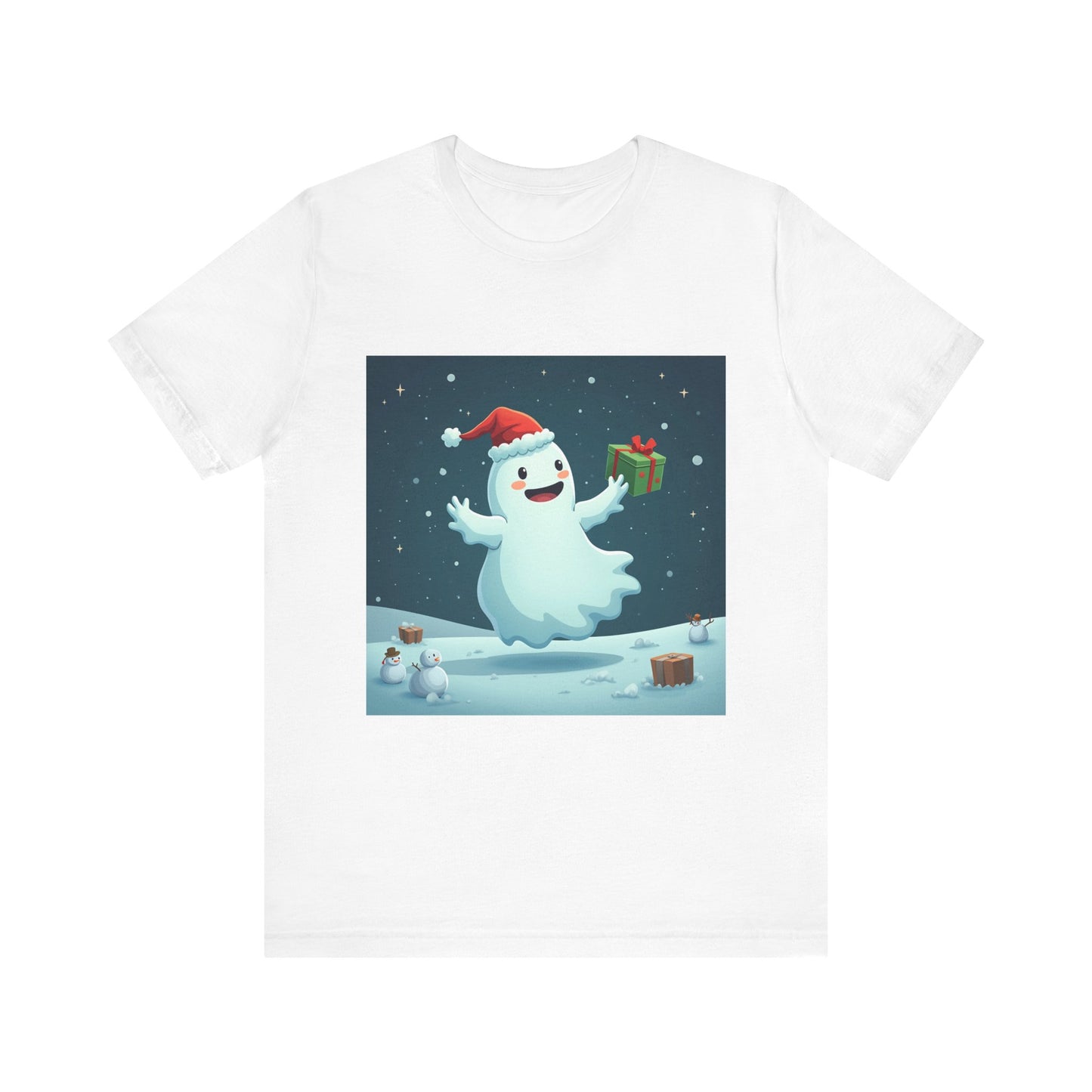 Cute Cartoon Ghost of Christmas Present Unisex Jersey Short Sleeve Tee