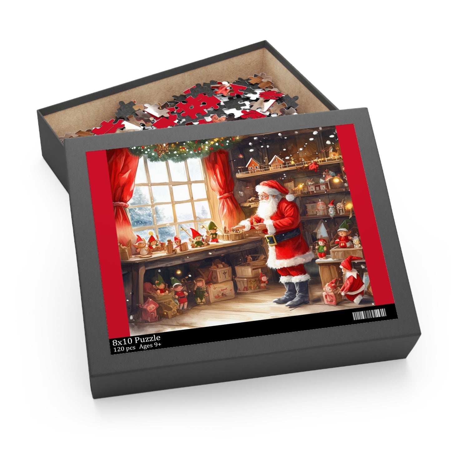 Santa Making Toys Puzzle (120, 252, 500-Piece)