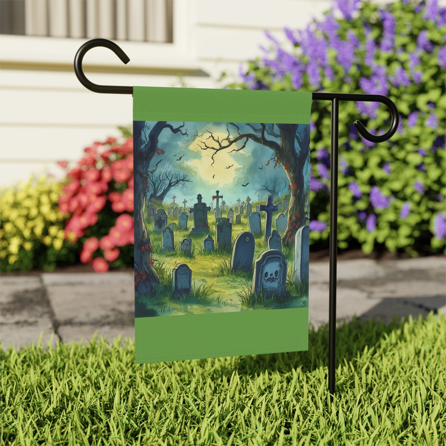 Comic Graveyard Garden & House Banner