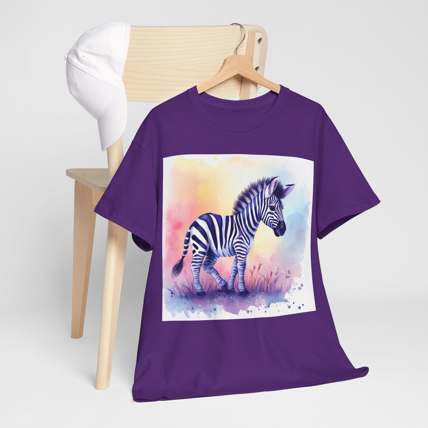 Lovable Baby Zebra Unisex Heavy Cotton Tee