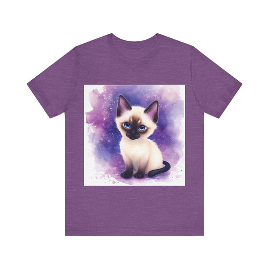 Cute Siamese Kitten Unisex Jersey Short Sleeve Tee