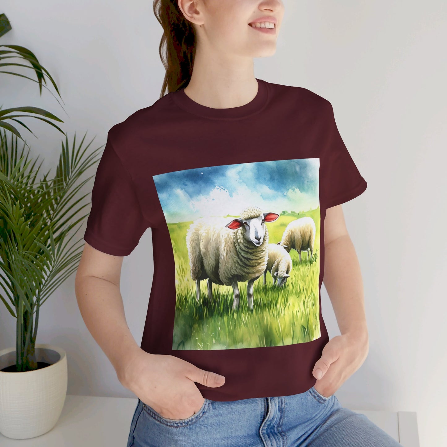 Adorable Sheep Unisex Jersey Short Sleeve Tee