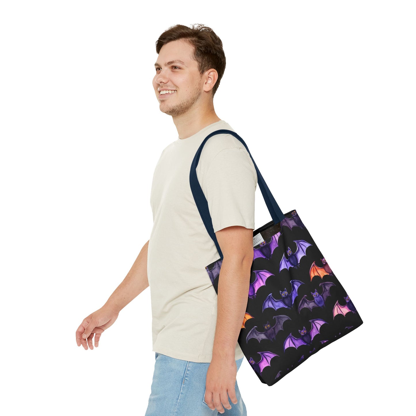 Cute Bat Pattern Tote Bag (AOP)