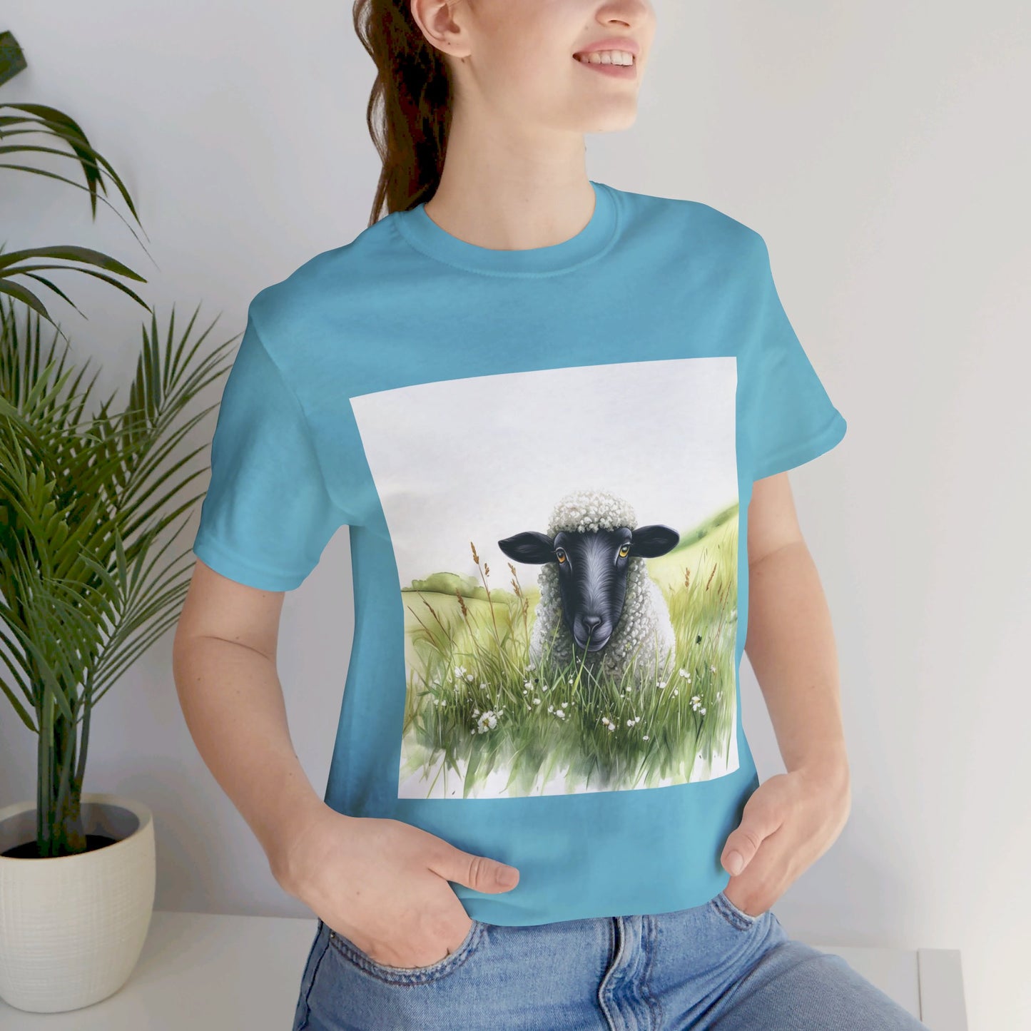 Cute Sheep Unisex Jersey Short Sleeve Tee