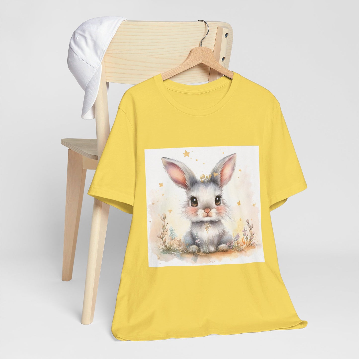 Cute fluffy bunny Unisex Jersey Short Sleeve Tee