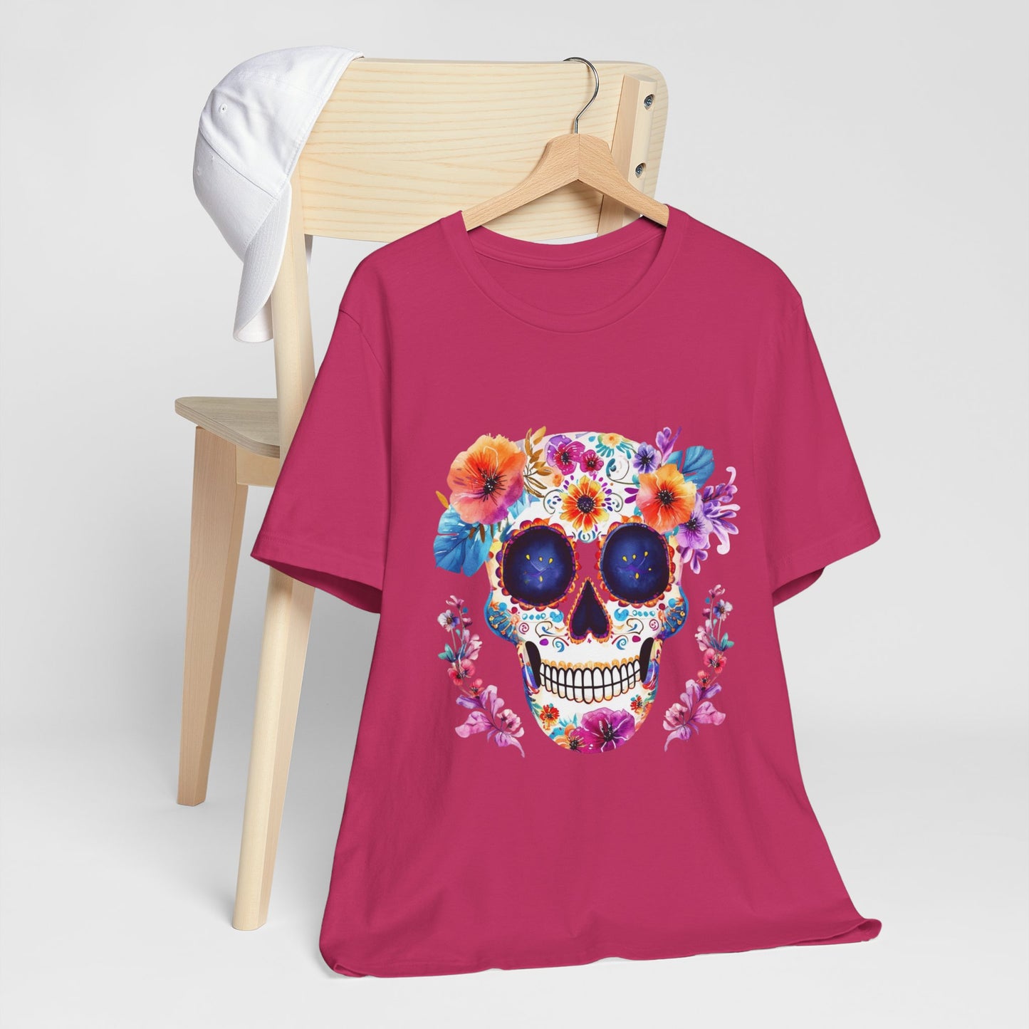 Day of the dead sugar skull Unisex Jersey Short Sleeve Tee