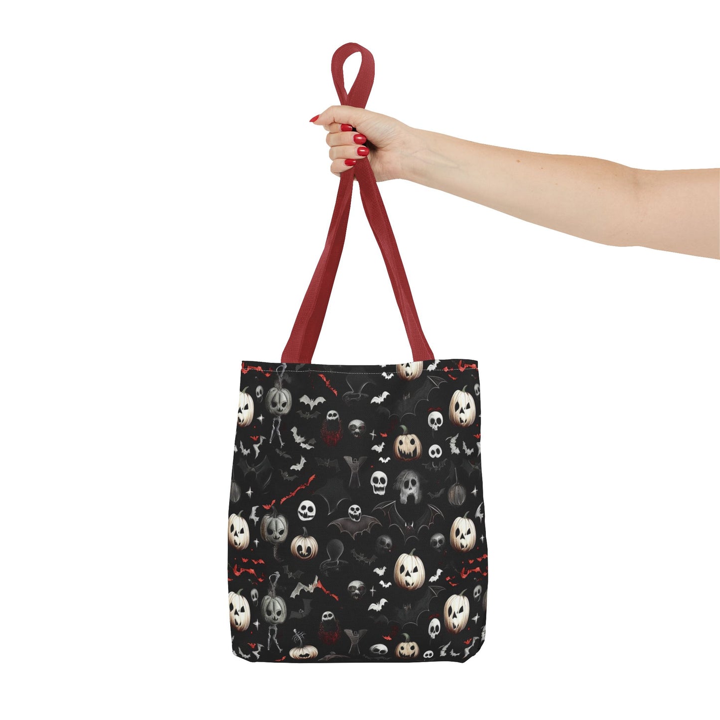 Creepy Halloween Pattern Tote Bag (AOP)