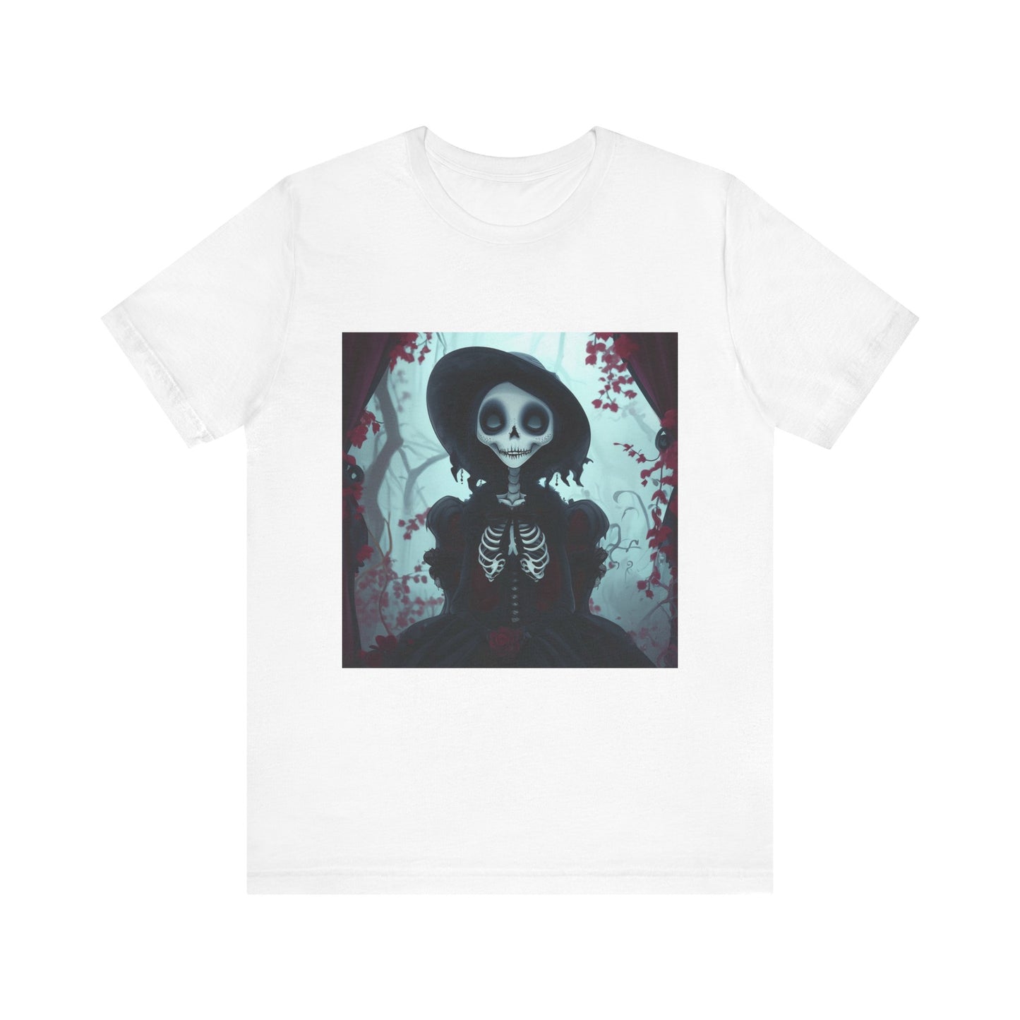 Dia de los muertos cartoon skeleton Unisex Jersey Short Sleeve Tee