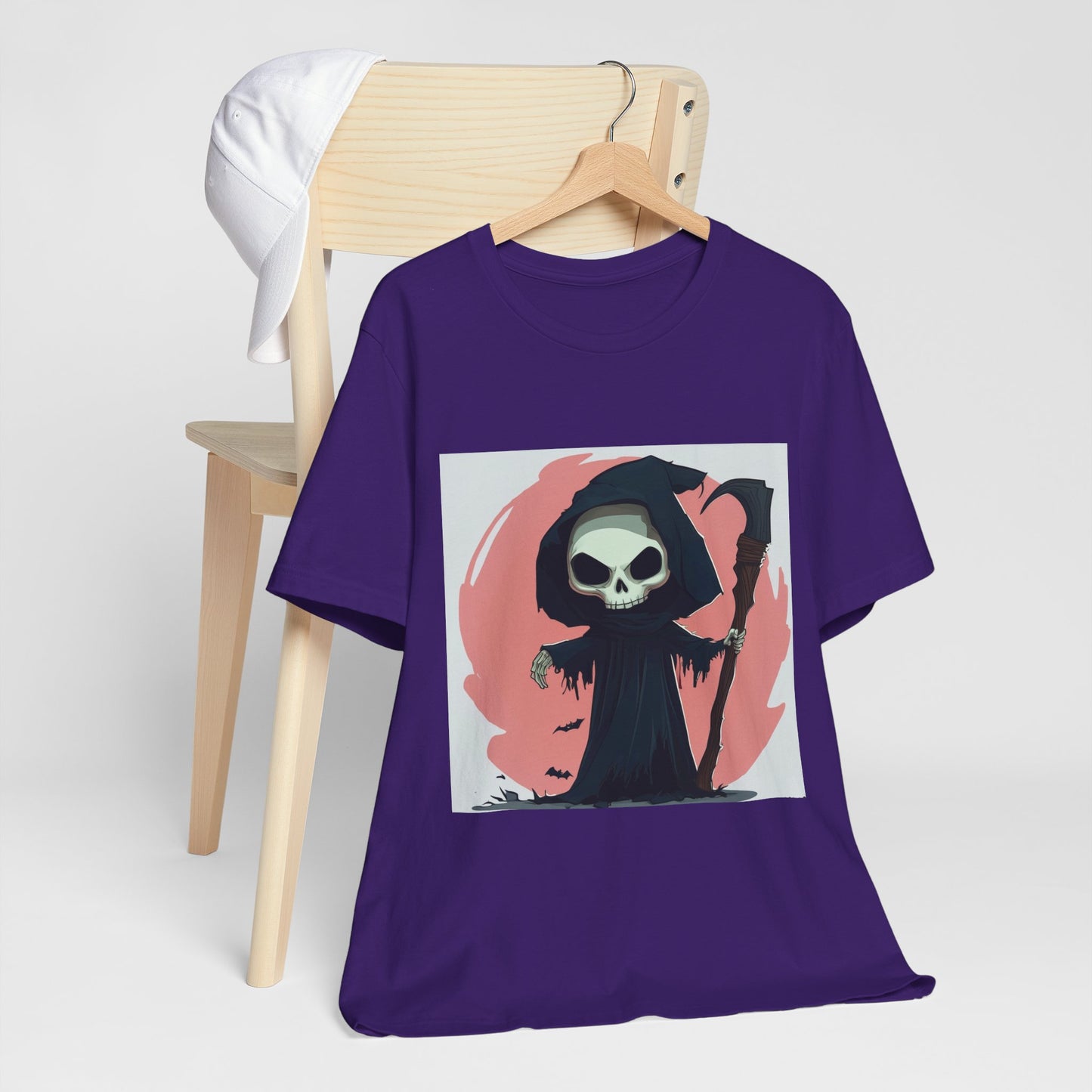 Cute Pink Grim Reaper Unisex Jersey Short Sleeve Tee