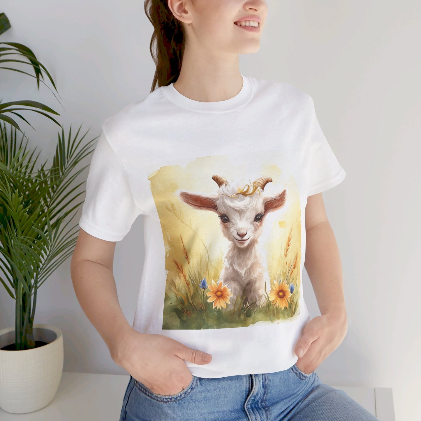 Adorable Goat Unisex Jersey Short Sleeve Tee