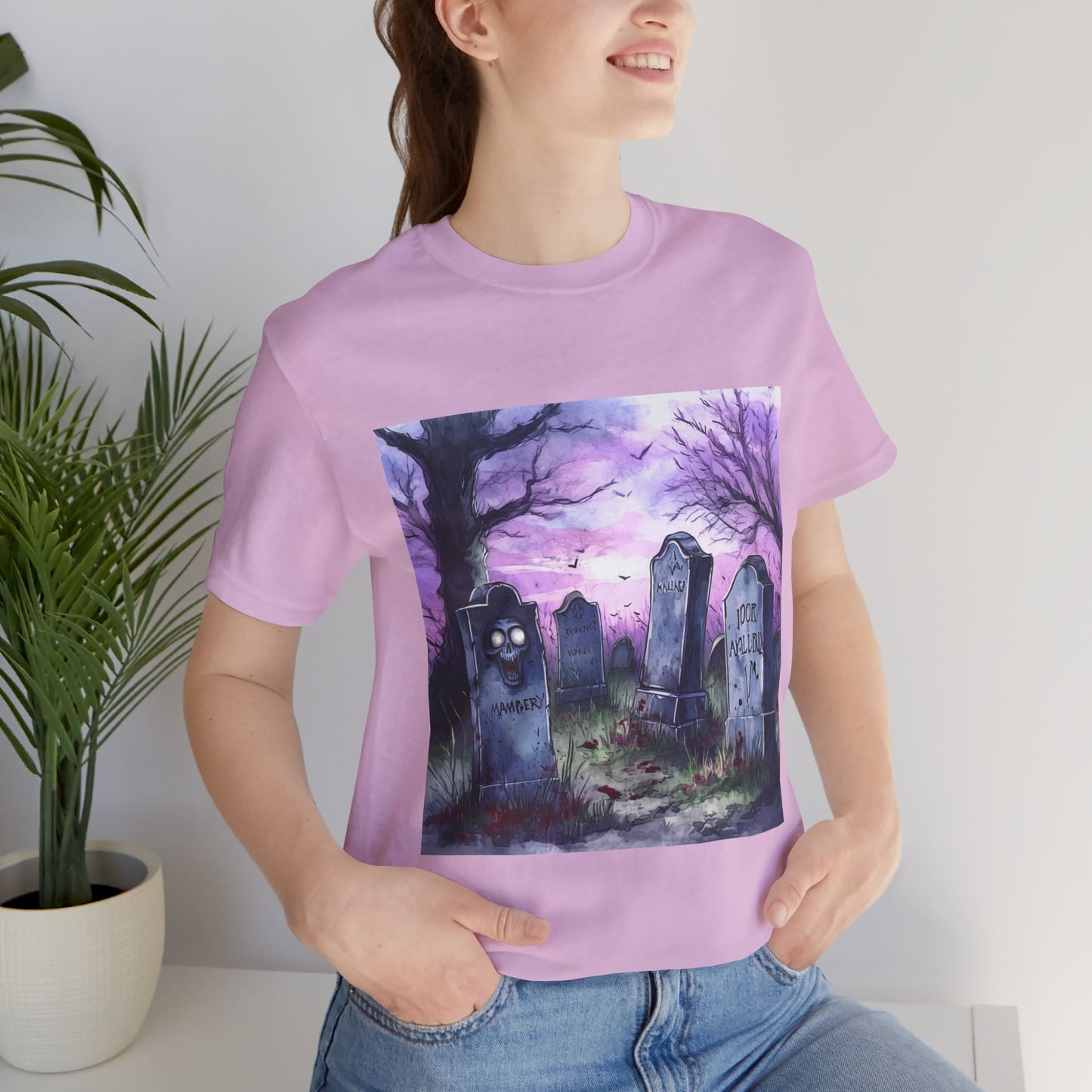 Purple Graveyard Unisex Jersey Short Sleeve Tee