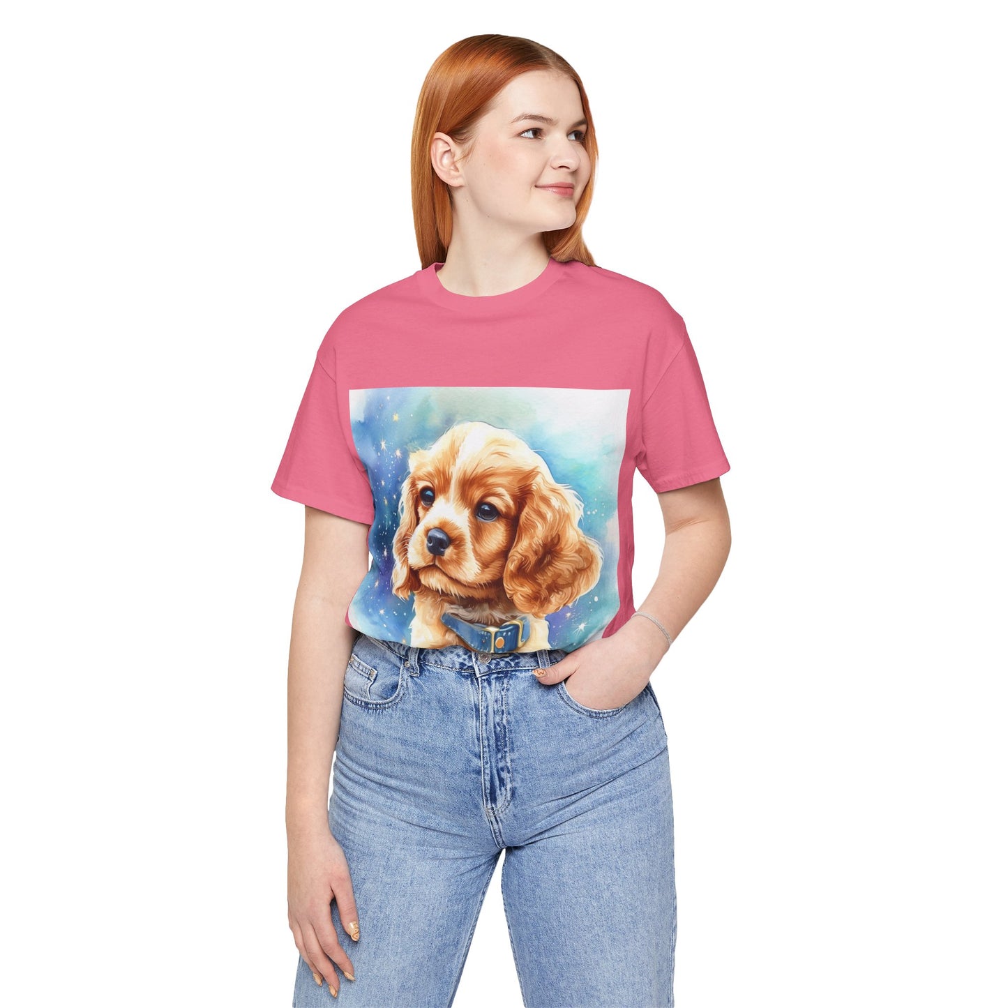 Starry Cocker Spaniel Unisex Jersey Short Sleeve Tee