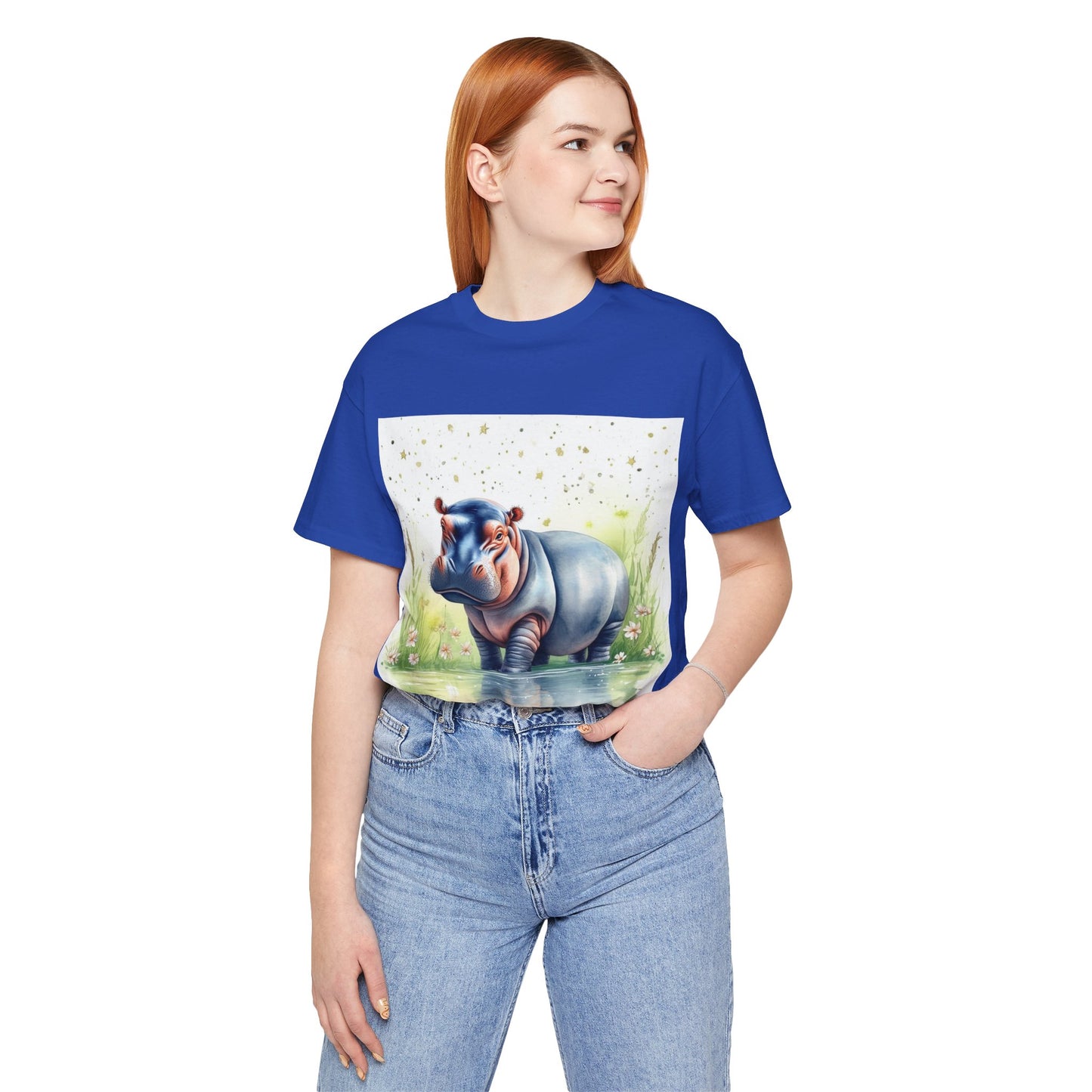 Cute Hippo Unisex Jersey Short Sleeve Tee