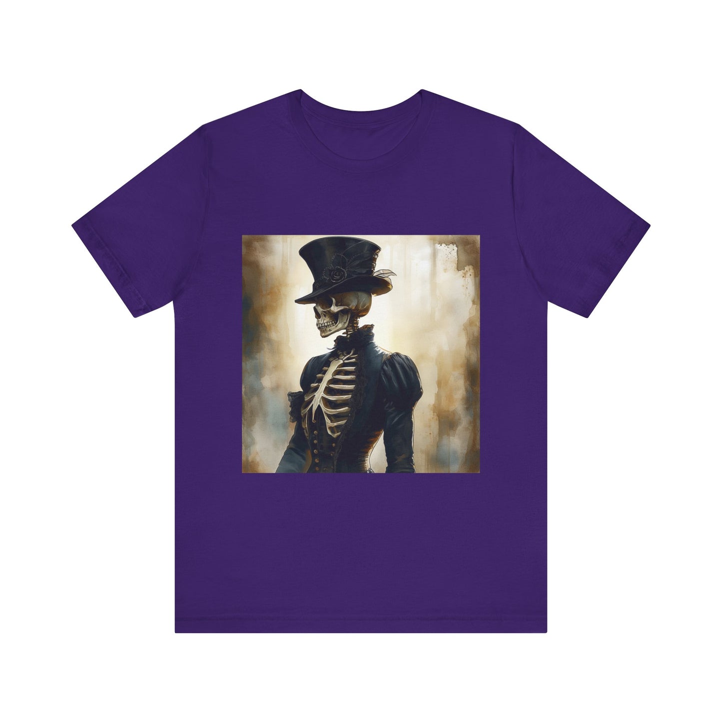 Top Hat Victorian Skeleton Unisex Jersey Short Sleeve Tee