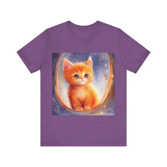 Adorable Orange Kitten Unisex Jersey Short Sleeve Tee