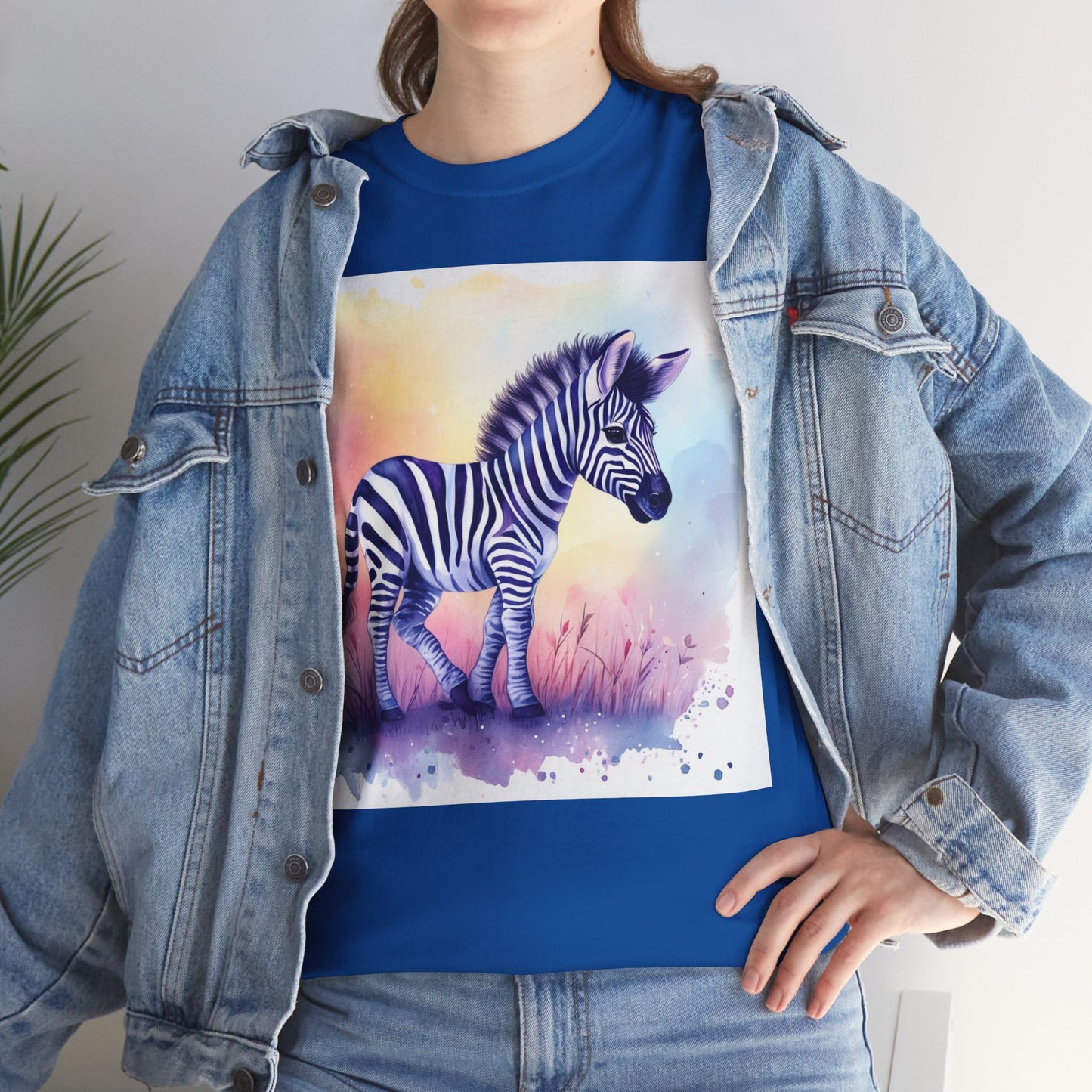 Lovable Baby Zebra Unisex Heavy Cotton Tee