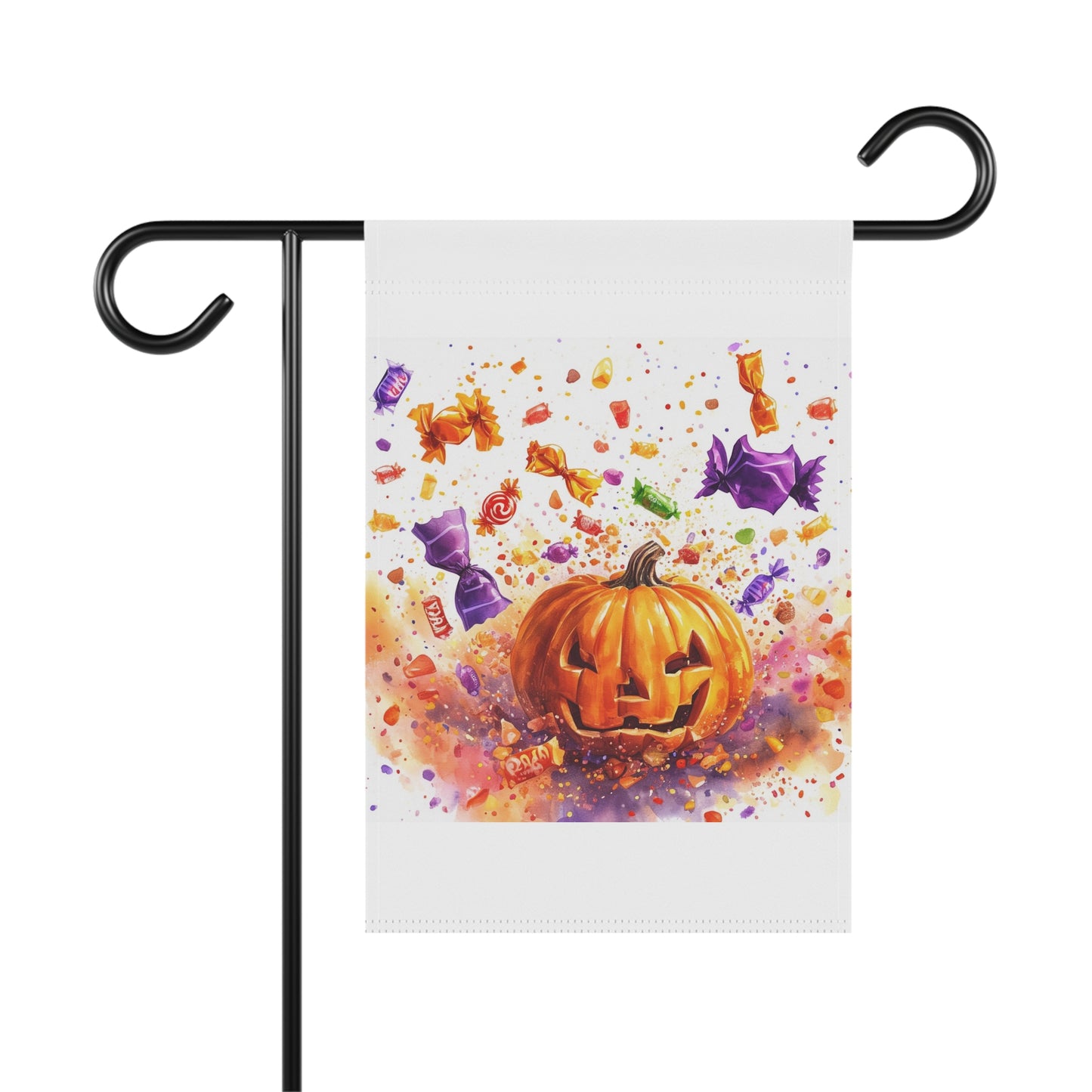 Jack o' Lantern Candy Explosion Garden & House Banner