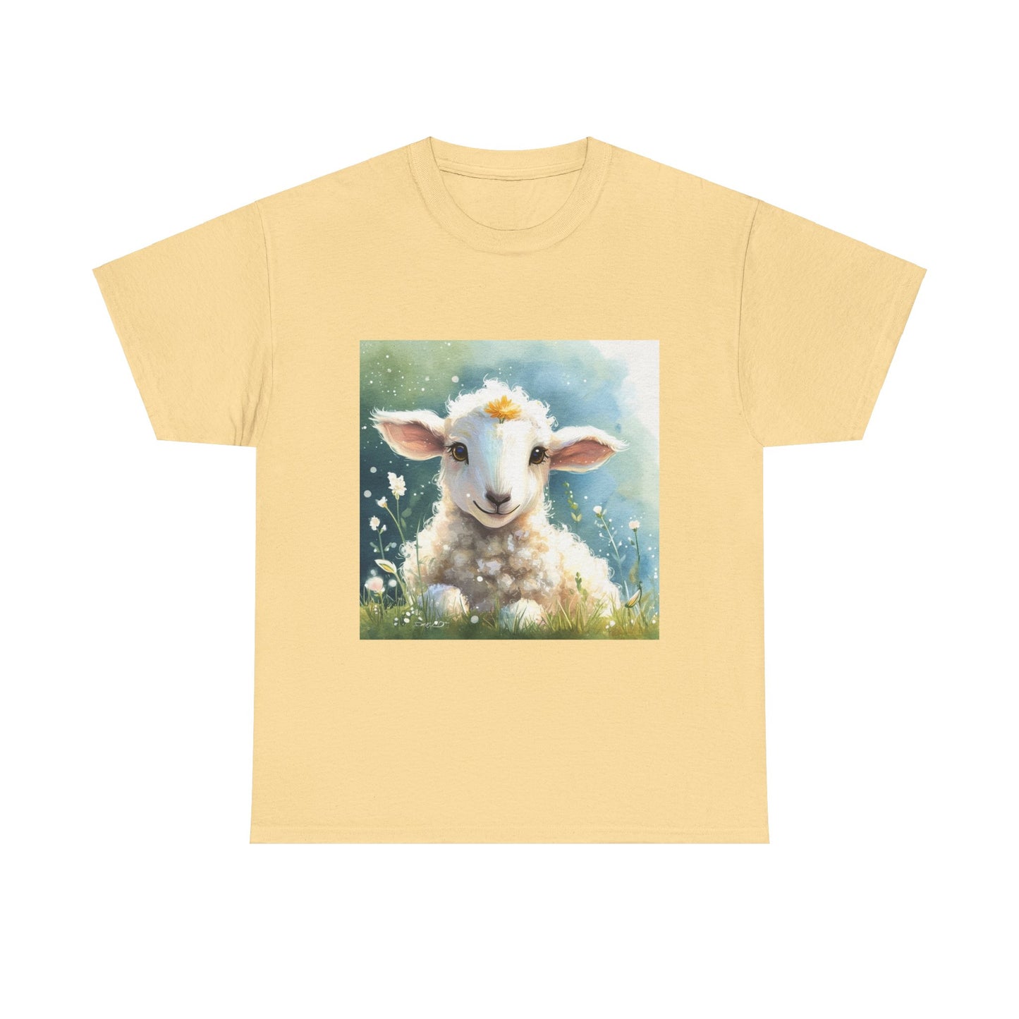 Cute Lamb Unisex Heavy Cotton Tee