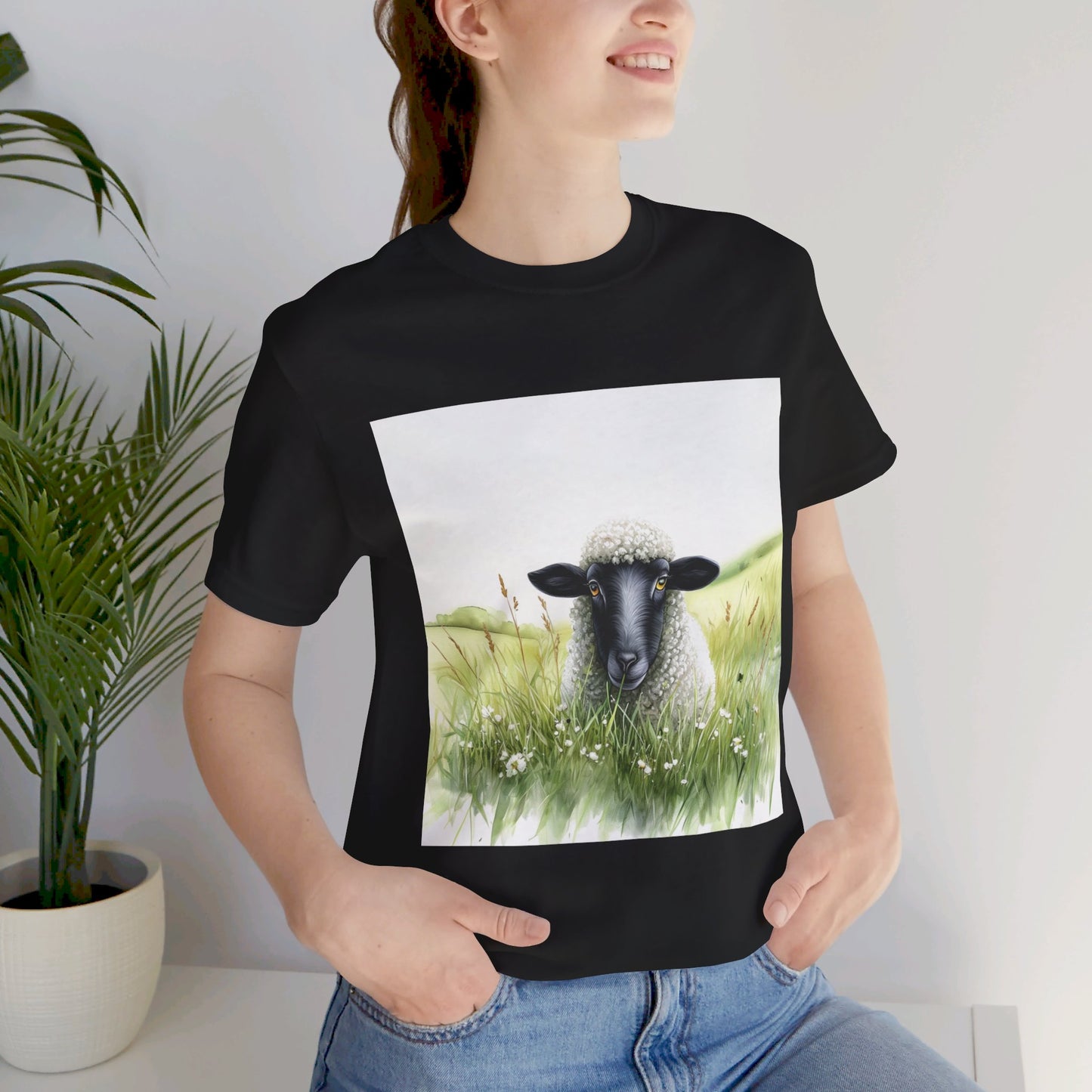 Cute Sheep Unisex Jersey Short Sleeve Tee