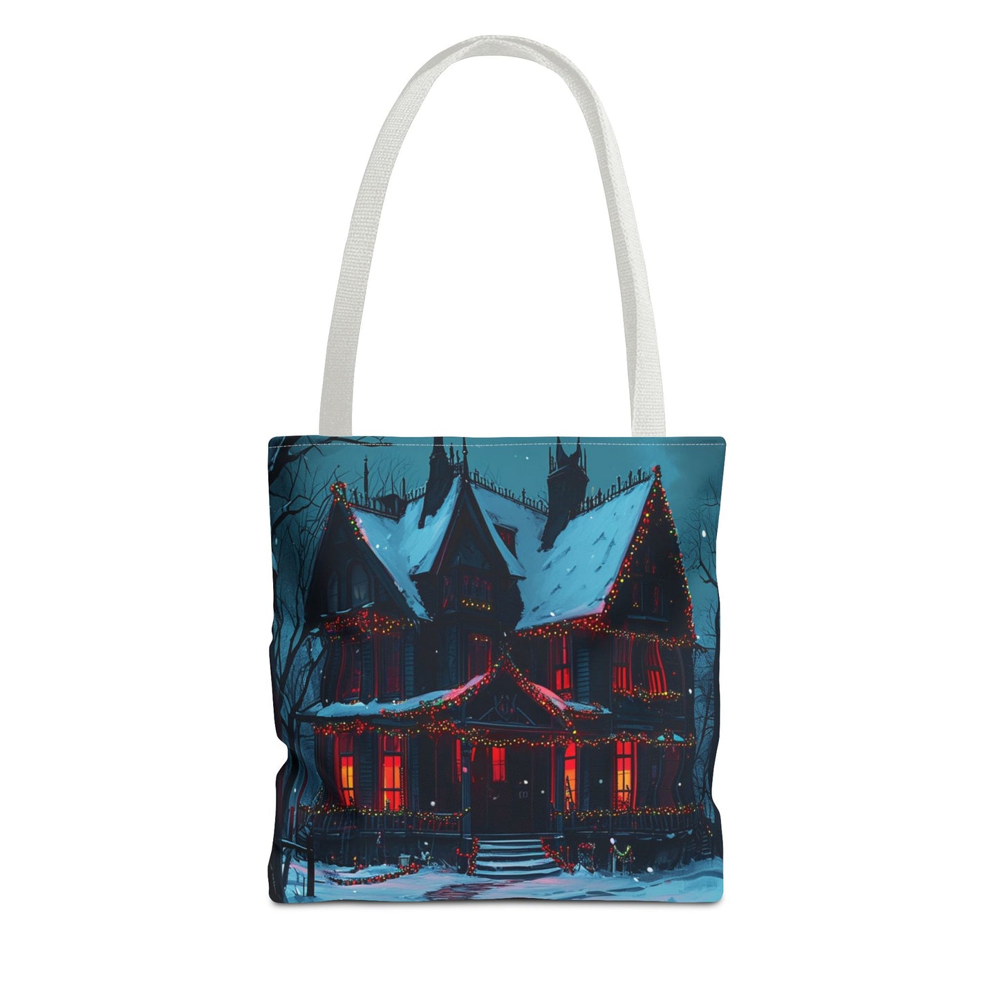 Festive Haunted House Tote Bag (AOP)