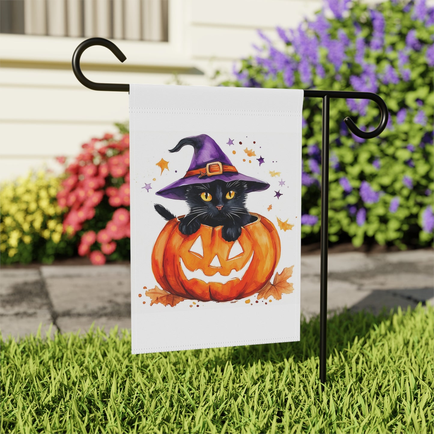 Cute Halloween Cat Garden & House Banner